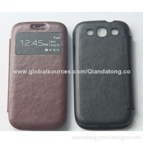 Leather Mobile Phone Cases, Flip Style, Suitable for Samsung Galaxy S3/9300